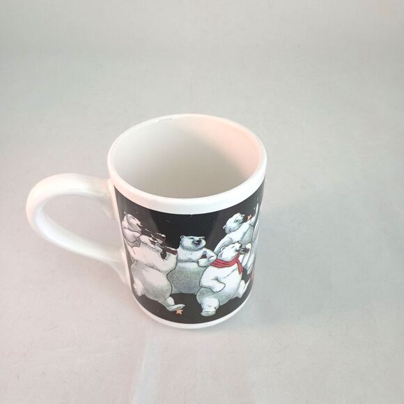 Vintage 1999 Coca-Cola 12oz Collectible Polar Bear Coffee Cup Mug Gibson - Picture 3 of 5